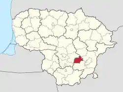 Location of Elektrėnai Municipality within Lithuania