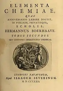 Elementa Chemiae, 1732