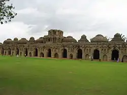Gajashaala or elephant's stable, built by the Vijayanagar rulers for their war elephants.