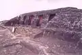 Niches cut in the rock. This is where the priests lived or stored ceremonial items.