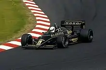 Elio de Angelis driving a Lotus97T at the 1985 German GP