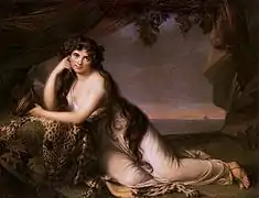Emma, Lady Hamilton as Ariadne, 1790. Philadelphia Museum of Art. Painted in Naples.