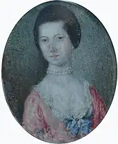 Portrait miniature of a young Elizabeth Willing Powel