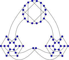 The Ellingham-Horton 54-graph, a smaller counterexample to the Tutte conjecture.