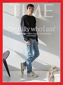 Elliot Page on the cover of Time Magazine in 2021