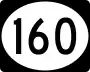 Highway 160 marker