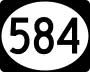 Mississippi Highway 584 marker