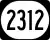 Kentucky Route 2312 marker