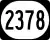 Kentucky Route 2378 marker
