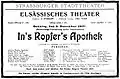 Poster for a 1907 performance of a Stoskopf play