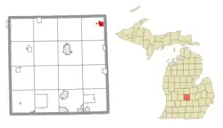 Location within Clinton County