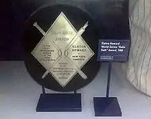 The Babe Ruth Award given to Elston Howard for his performance in the 1958 World Series