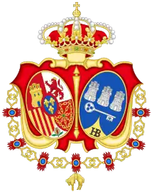 Emblem of the Real Maestranza de caballería of Havana, established in 1709, was entrusted under the patronage of the Immaculate Conception.