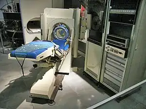 First commercially available CT scanner made by EMI