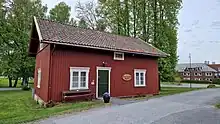 Emma Hjorth Museum in Bærum, Norway: a red wooden building