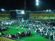 The end of the Police concert on 17 January 2008