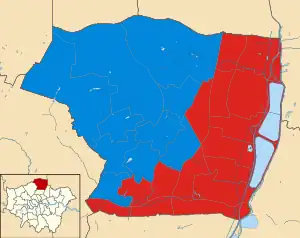 Enfield 2022 results map