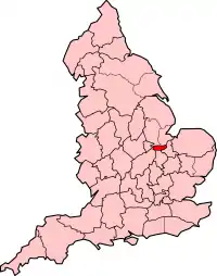 Soke of Peterborough shown within England