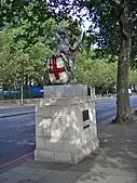 One of the two original 1849 statues from the Coal Exchange