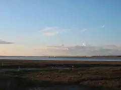 Looking northeast to the mouth of the River Wyre at Fleetwood