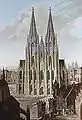 Idealistic view of the Cologne Cathedral, 1839