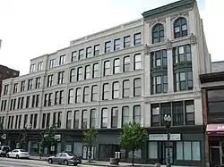 Enterprise Building (right), Worcester, Massachusetts, 1900.