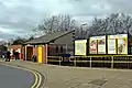 The station booking office and entrance.