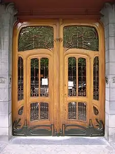 Entrance of Hôtel Solvay by Victor Horta in Brussels (1898)