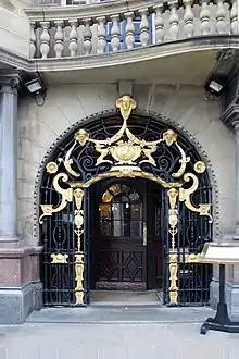 Art Nouveau gates in main entrance
