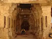 Open main mantapa (hall) leading to the sanctum in Someshwara temple at Kolar