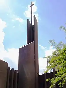 Steeple of Epiphany Roman Catholic Church, "The most positive modernist religious statement on Manhattan Island to date."