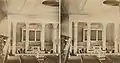 Church of The Epiphany interior, view towards chancel from gallery.  Undated.