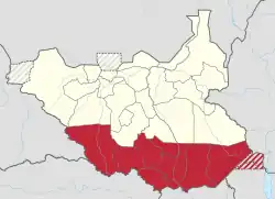 Location in South Sudan