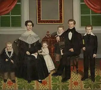 Joseph Moore and His Family, ca. 1839