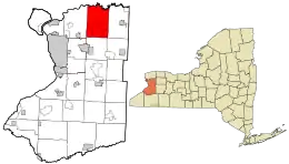 Location in Erie County and the state of New York.