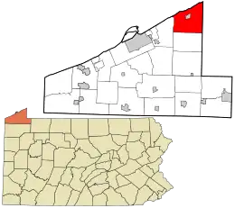 Location in Erie County and the U.S. state of Pennsylvania