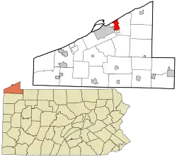 Location in Erie County and the U.S. state of Pennsylvania.