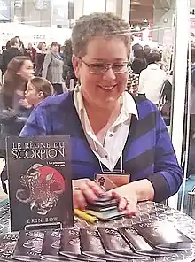 Erin Bow photographed in Montreal, Quebec, Canada at the Salon du livre de Montréal 2016.