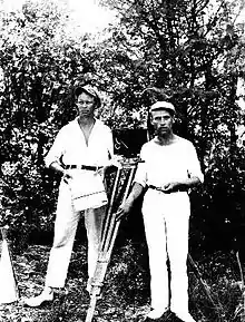 Image 63Erkki Karu, one of the pioneers of the Finnish cinema, with cinematographer Eino Kari in 1927 (from Culture of Finland)