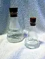 rubber stoppers on flasks