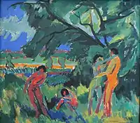 Ernst Ludwig Kirchner, Naked Playing People, 1910