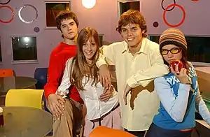 Erreway promotional picture, distributed by Cris Morena Group. From left to right: Felipe Colombo, Luisana Lopilato, Benjamin Rojas and Camila Bordonaba.