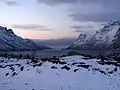 View of Ersfjorden in the winter, up behind the village of Ersfjordbotn (Dec 2012)