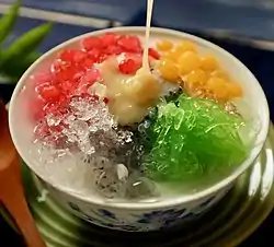 Es campur, a popular dessert from Indonesia which also use carrageenan jellies