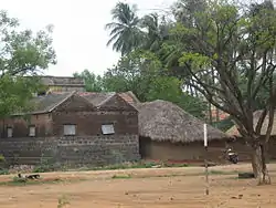 A portion of the village around the temple