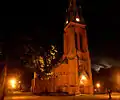 Eslöv church at night