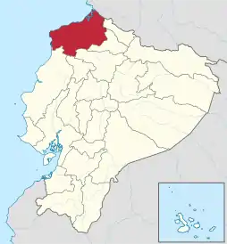 Location within Ecuador