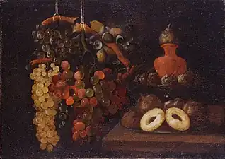Juan de Espinosa, Life Still with grapes and cakes