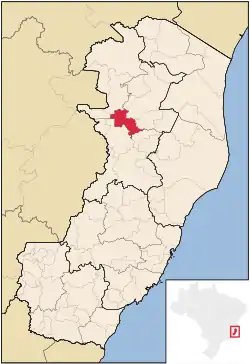 Location in Espírito Santo  state