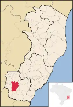 Location in Espírito Santo  state